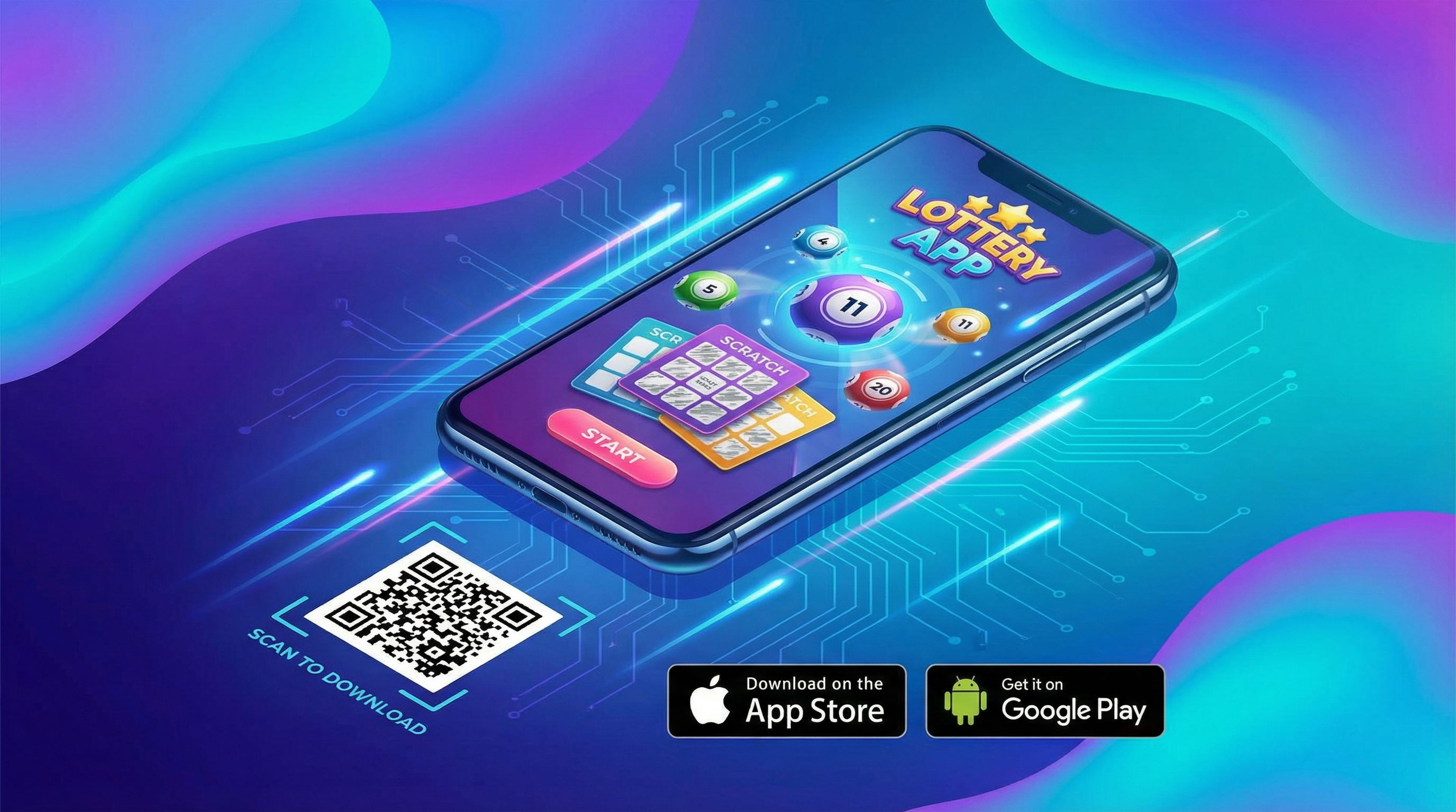 幸运刮刮乐 APP下载界面